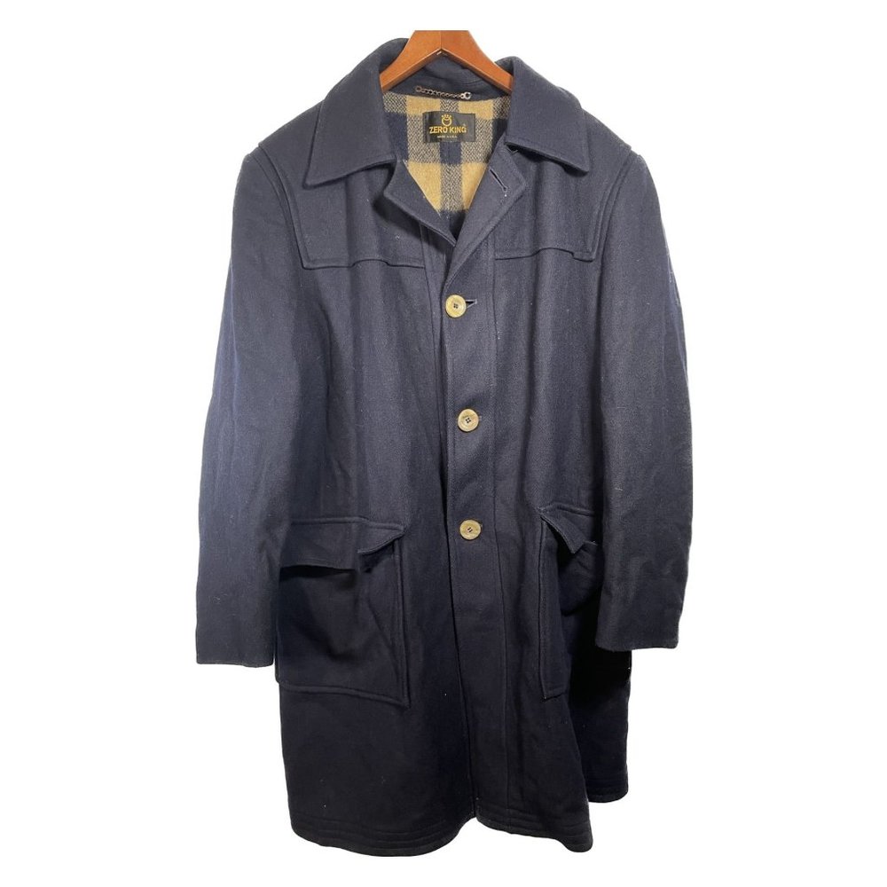 Men's Zero King Wool Blend Trench Coat XL